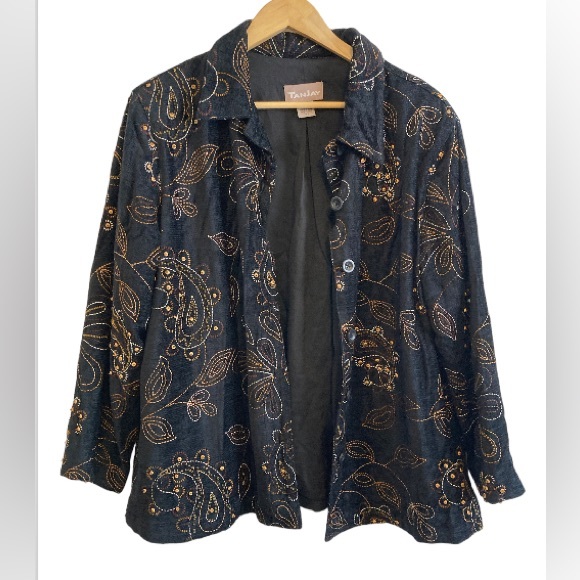 VTG Tan Jay Embellished Jacket - Picture 5 of 7